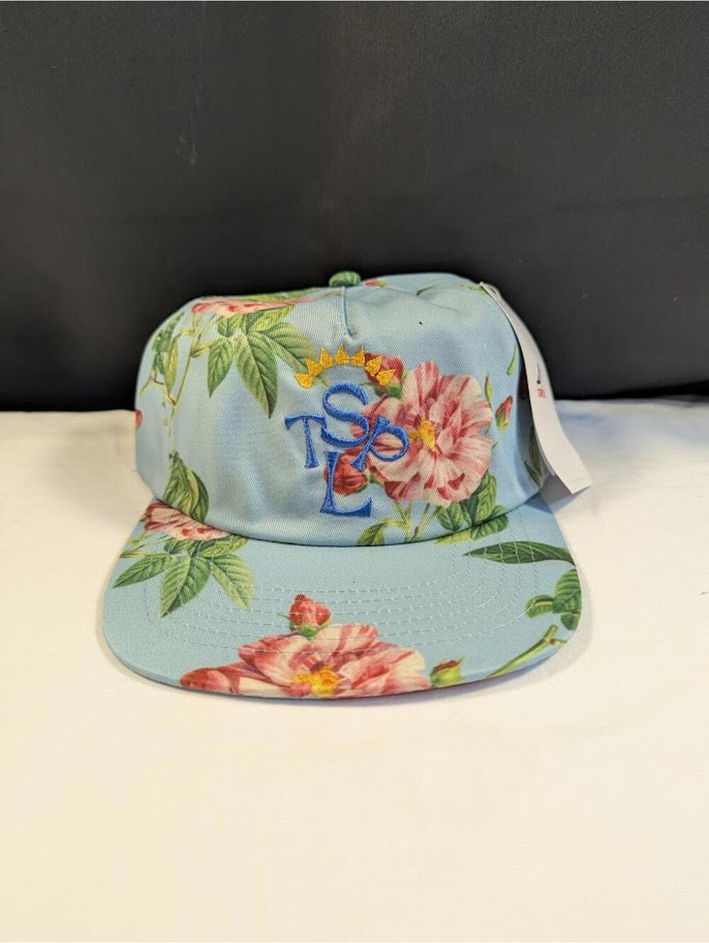 Staple Pigeon Bloomfield Logo Cap Blue Floral AOP Strapback Hat 2304X7233 NWT